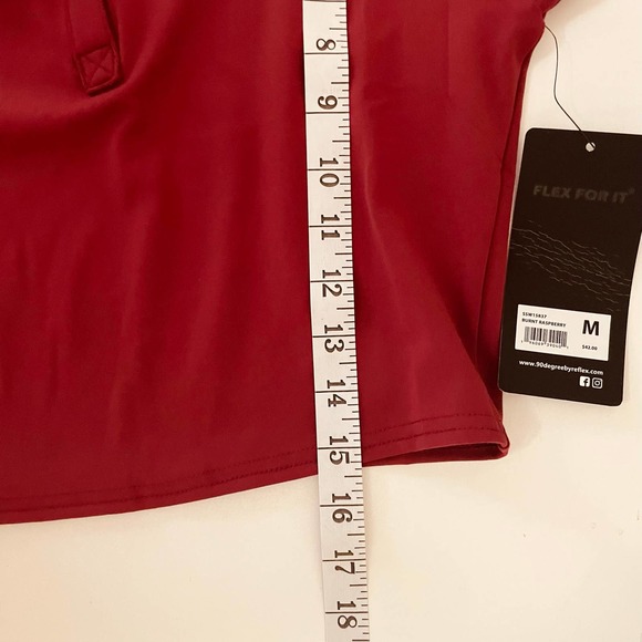 90Degree Lux Flex Short Sleeve Cropped Tennis Polo - Picture 14 of 14